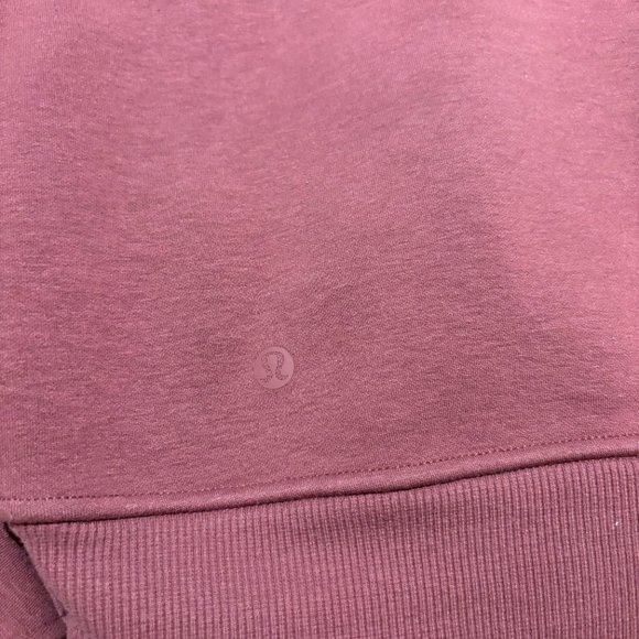 Lululemon Thick Fleece Zip Hoodie Smoky Red Size 8 Cropped Sweater - Picture 6 of 6